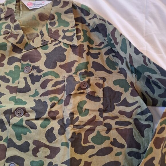 Vintage Seaway Green Camo Shirt&Pant Set Men’s XLarge Hunting Gear New Old Stock - Picture 4 of 13